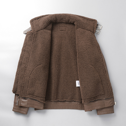 Maverick Sherpa Leather Jacket